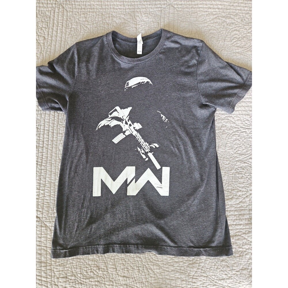 Call Of Duty Modern Warfare T-Shirt Grqy Size L Logo Gamer